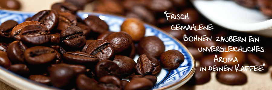 Frisch gemahlene Bohnen für Kaffeezubereiter